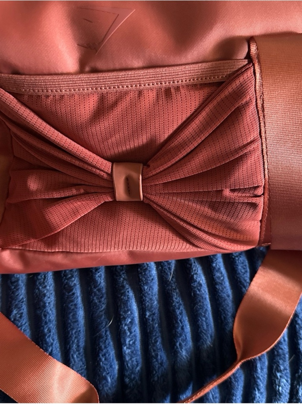 Women's Coral Bow-Accent Gymshark Gym Bag